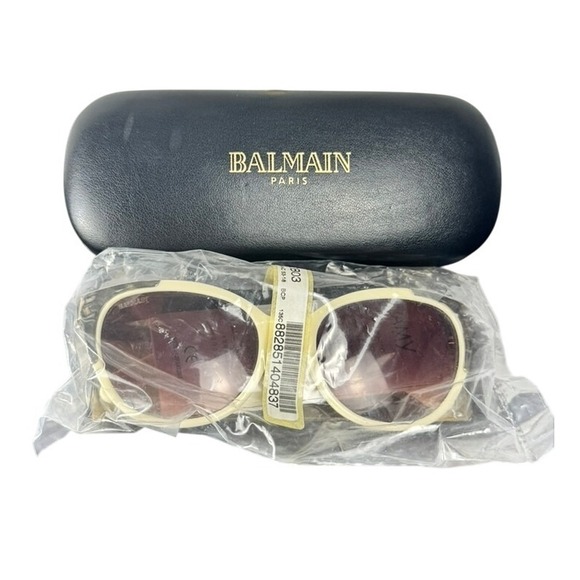 Balmain Paris Women\'s‎ Cream Oversized Square Sunglasses with Case main image 7